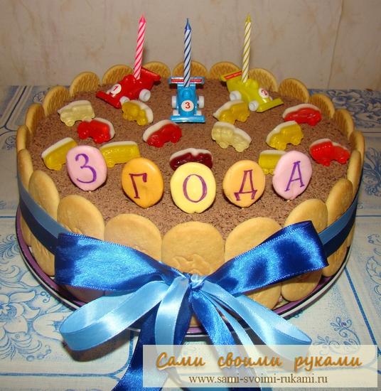 Торт своими руками для мальчика 3 года 42