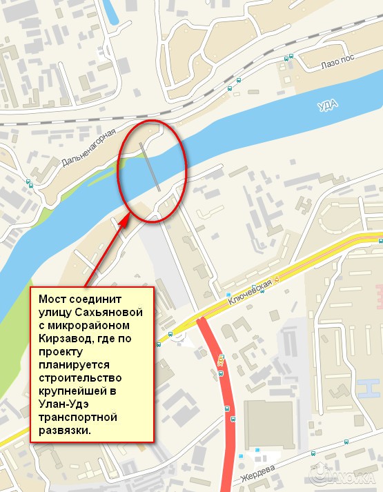 План моста через уду в улан удэ