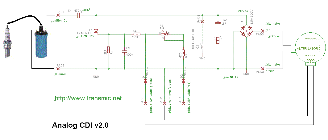 Схема коммутатора скутера 139qmb